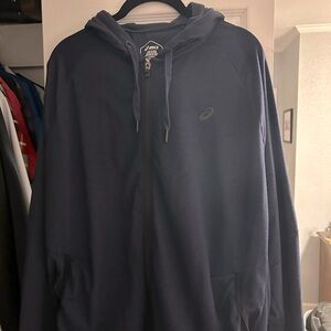 ASICS tech hoodie dark blue size XXL